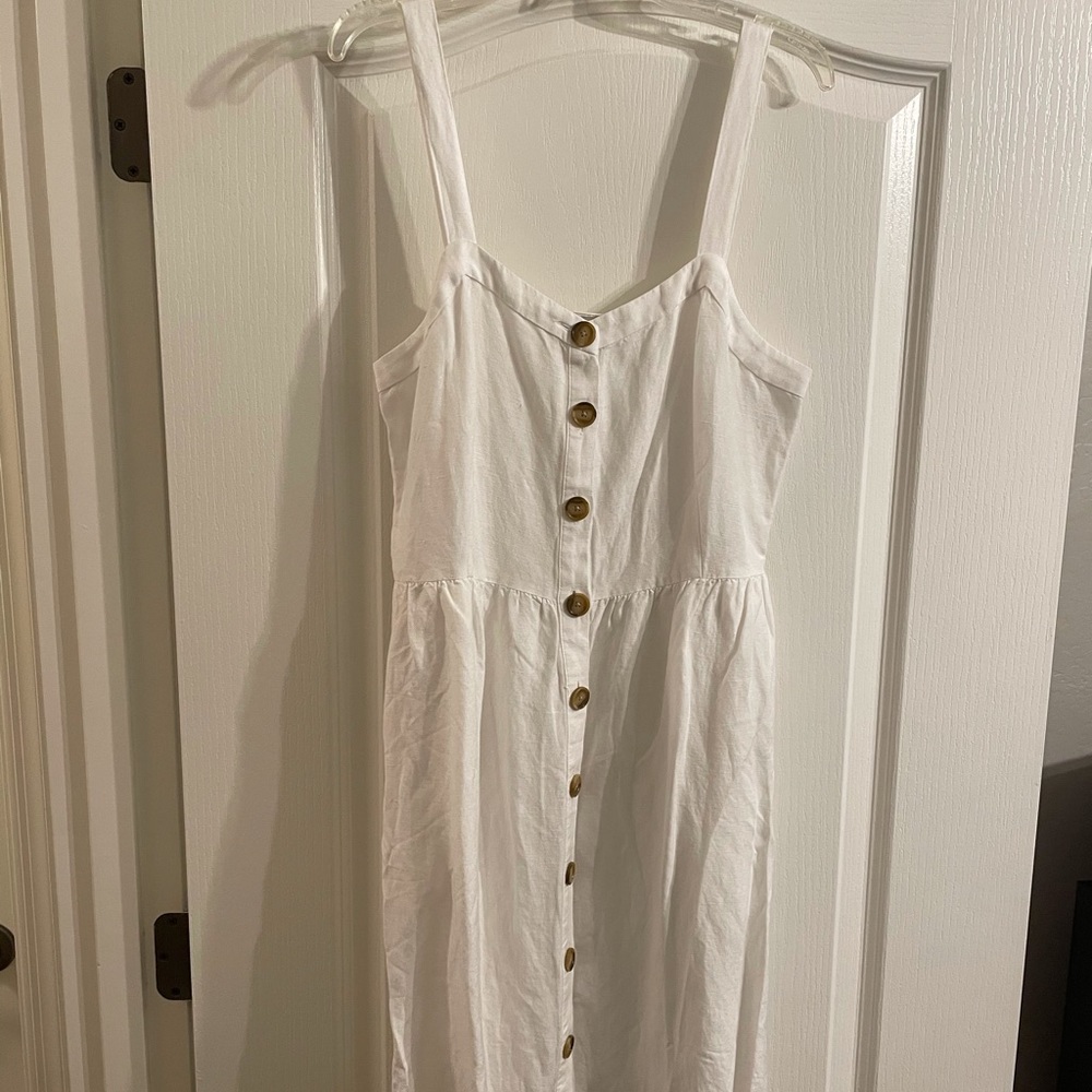 White Linen Dress